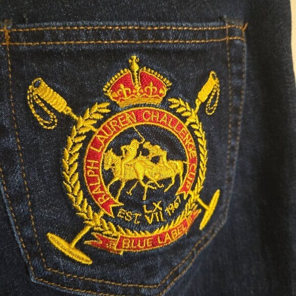 Ralph Lauren Sport Vintage Thompson 650 Logo Patched Dark Wash Jeans Size 26 - Picture 3 of 6